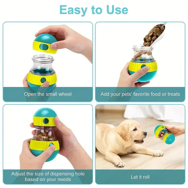 Interactive Dog Treat Dispenser Toy – Slow Feeder Puzzle for Mental Stimulation & Healthy Eating