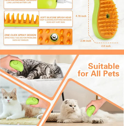 ProSteam™ 3-in-1 Pet Grooming Brush